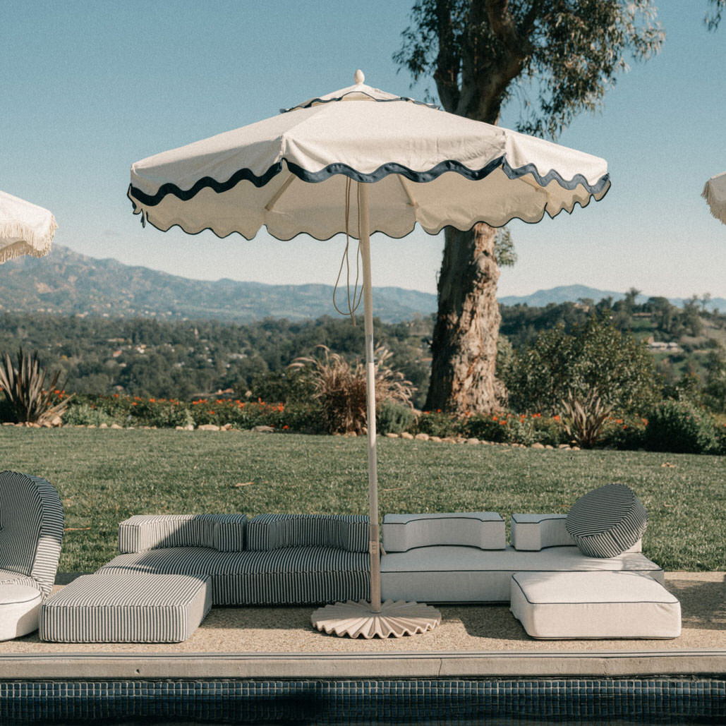 designed patio umbrellas Business & Pleasure Co. The Umbrella and two locking gears for enhanced safety Patio umbrella ideas: 10 stylish