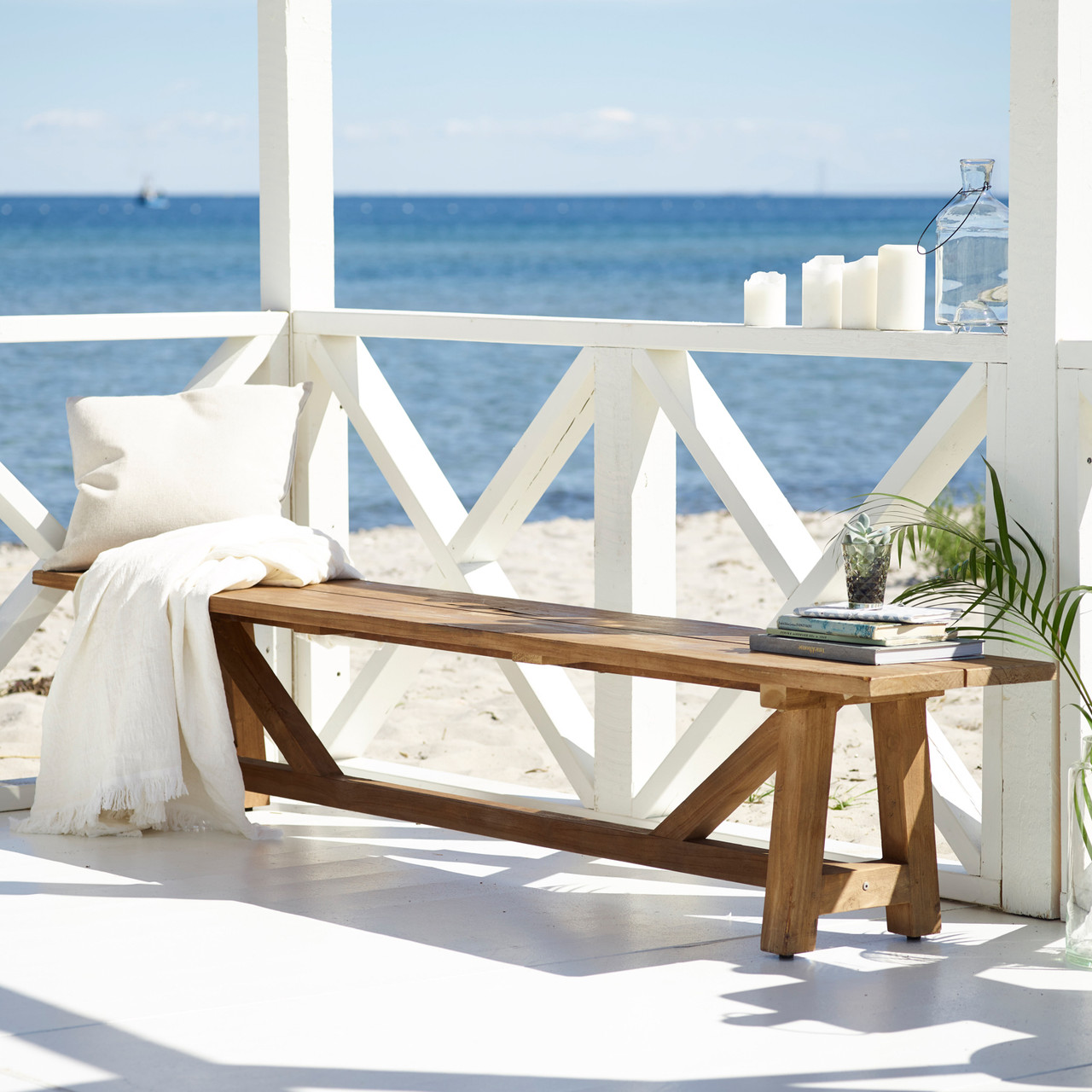 Sika Design George Teak Bench Outdoor Teak Dining Bench