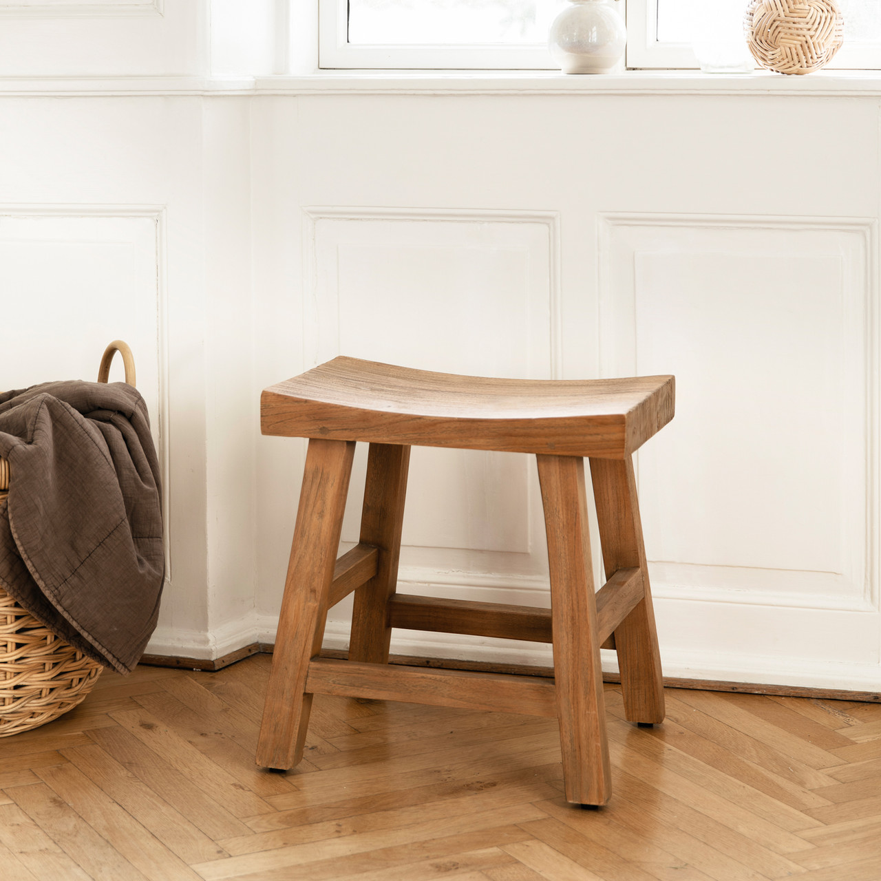 Sika Design Charles Teak Stool - Teak Dining Stool