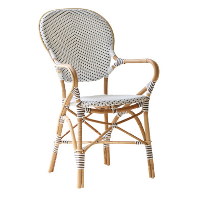 Sika Design Isabell Arm Chair - Stackable Rattan Bistro Chair 9181