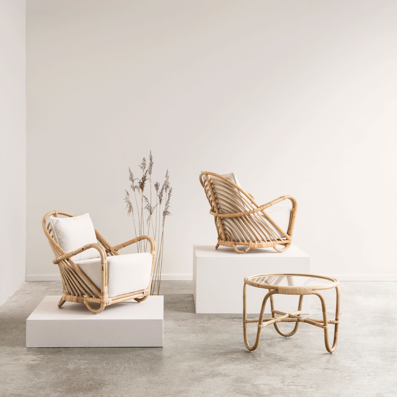 Sika Design Arne Jacobsen Charlottenborg Table - Rattan Side Table