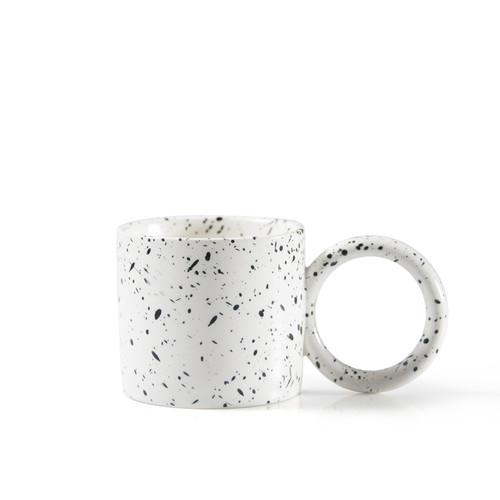 Speckled Ceramic Mug with large handle
