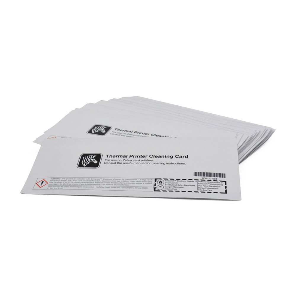 m&hページ 105950-033 - Zebra Printhead Cleaning Cards (Box of 25)