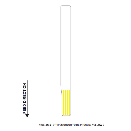 10004443-2 - Zebra 1" x 11" Z-Band Direct Wristband (Yellow) (Case)