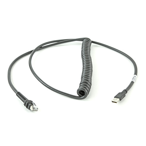 CBA-UF6-C12ZAR - Zebra 3600 Series Scanner Shielded USB Cable (9' Coiled)
