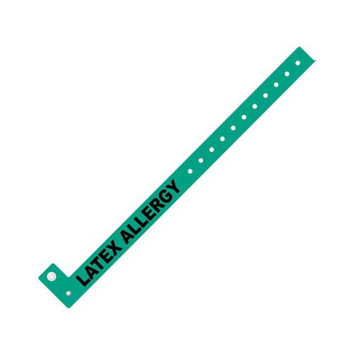 PS-LATEXALLERGY-GRE Zebra Slim Alert Wristband