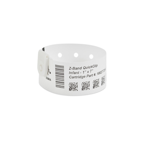 10027729K - Zebra 1" x 7" Z-Band QuickClip Wristband (Case)