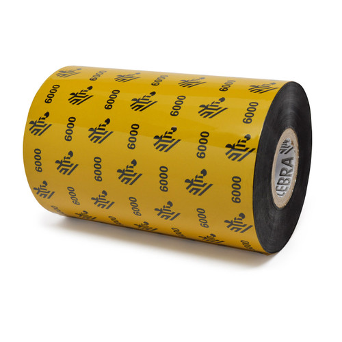 Zebra 4.33" x 1,968' 6000 Wax Ribbon (Roll) - 06000BK11060-EA