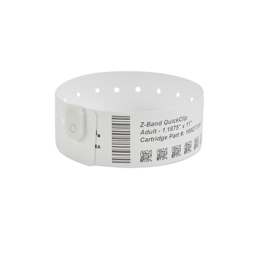 10027728K - Zebra 1.1875" x 11" Z-Band QuickClip Wristband (Case)