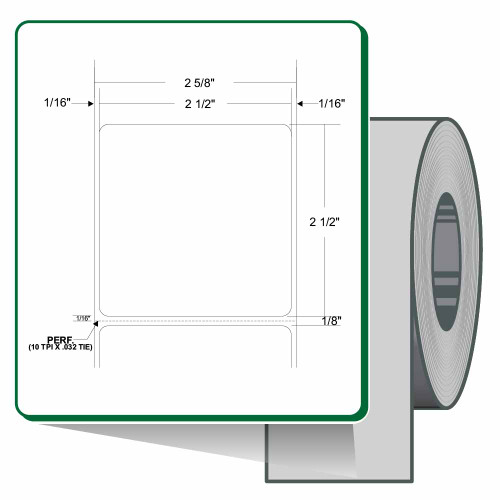 10023252 - Zebra 2.5" x 2.5" Z-Xtreme 5000T Label (Case)