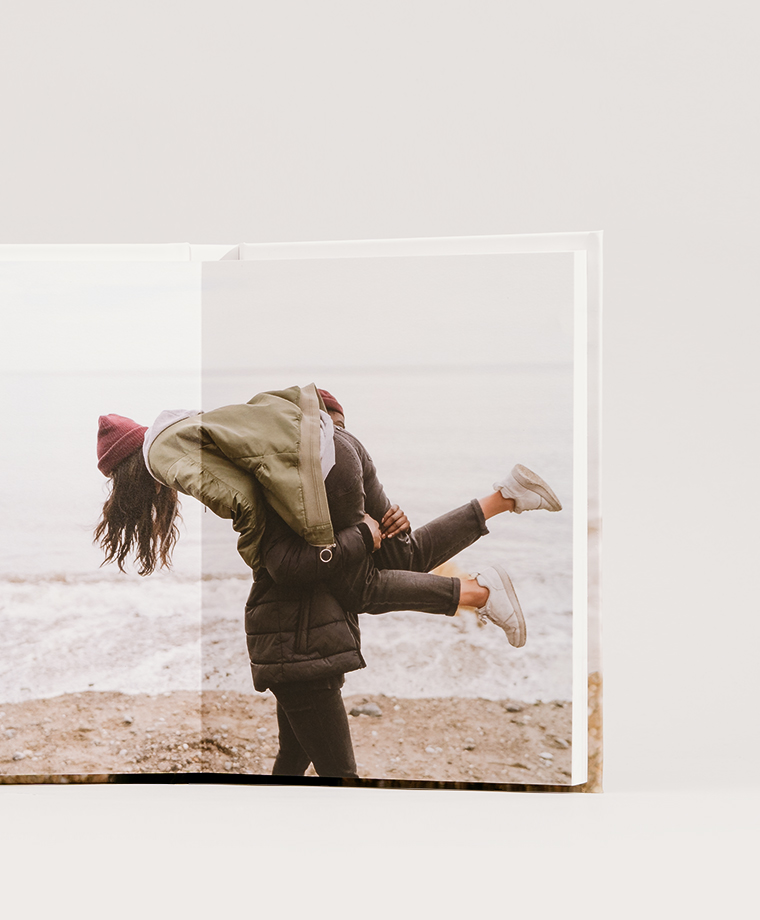 Layflat albums are printed on 100% recycled paper