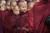 A photograph of Buddhist monks standing in line for lunch in Amarapura, Myanmar by Shelley Coar
