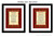 Fatiha and Kursi Red Framed Prints Fatiha and Kursi Red Framed Prints