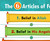 Six articles of faith close-up