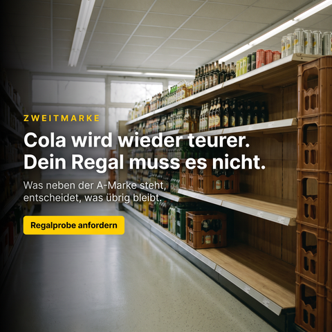 Cola wird wieder teurer. Dein Regal muss es nicht.