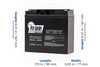 Set of 2 - Invacare  AT'M Take Along Batteries - Free Shipping