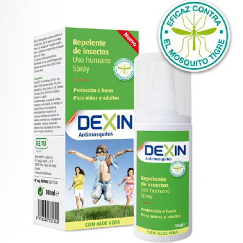 Dexin antimosquitos spray con aloe vera 100 mL