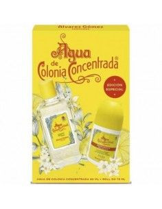 ESTUCHE DUPLO ALVAREZ GOMEZ PERFUMES  1 ENVASE AGUA DE COLONIA CONCENTRADA 80 ML   1 DEO ROLL ON