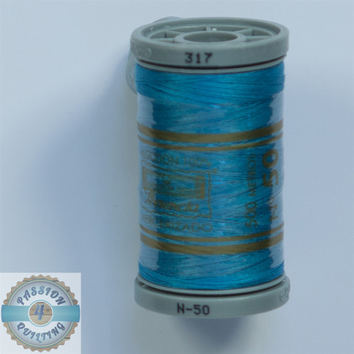 Presencia Cotton Quilting Thread 50wt 500m Colour 317 Blue