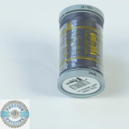 Grey blue grey quilting thread made from 100% Egyptian cotton, 3-ply construction for strength, tightly twisted for minimal lint. Grey blue grey quilting thread made from 100% Egyptian cotton, 3-ply construction for strength, tightly twisted for minimal lint.