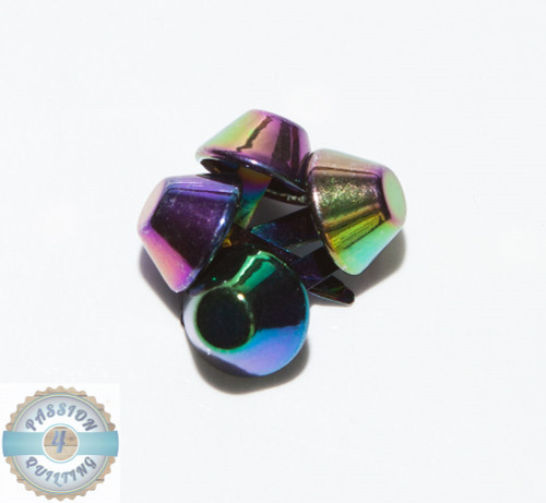 Coloured bag feet set of 4, 15mm diameter at base to 7mm diameter, adding decorative touch to quilts and bags. Coloured bag feet set of 4, 15mm diameter at base to 7mm diameter, adding decorative touch to quilts and bags.