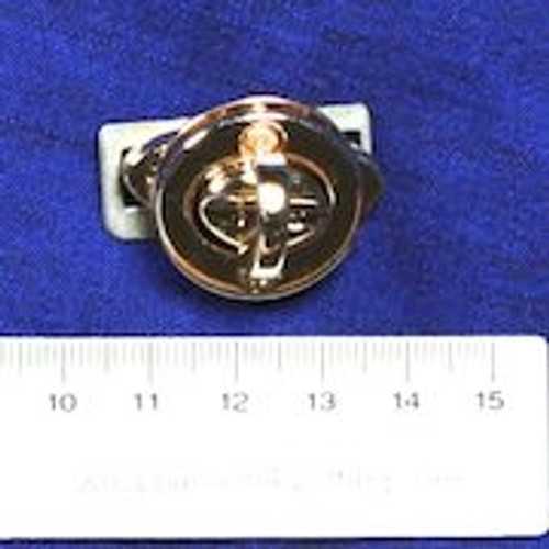 Twist & turn circle lock in Gold 2.5cm