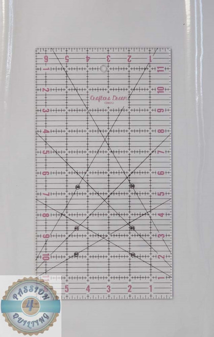 Crafting essentials: 6.5" x 12" square ruler with adjustable 30-45-60° angles, perfect for cutting squares & trimming blocks. Crafting essentials: 6.5" x 12" square ruler with adjustable 30-45-60° angles, perfect for cutting squares & trimming blocks.