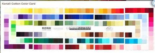 Colour chart Kona Bay Solid Shade Card