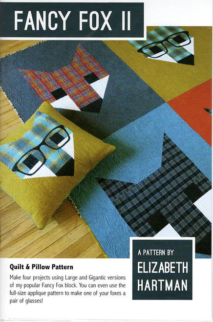 Fancy Fox II Quilt Pattern by Elizabeth Hartman, featuring whimsical fox design for quilting projects in various sizes: baby, child, small quilt. Fancy Fox II Quilt Pattern by Elizabeth Hartman, featuring whimsical fox design for quilting projects in various sizes: baby, child, small quilt.