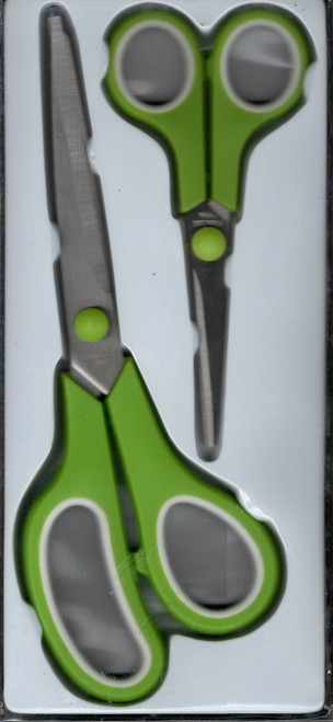 Stainless steel blades, soft comfort handles in two sizes (8.5" & 5.5") for precise cutting with ergonomic grip and lightweight design. Stainless steel blades, soft comfort handles in two sizes (8.5" & 5.5") for precise cutting with ergonomic grip and lightweight design.