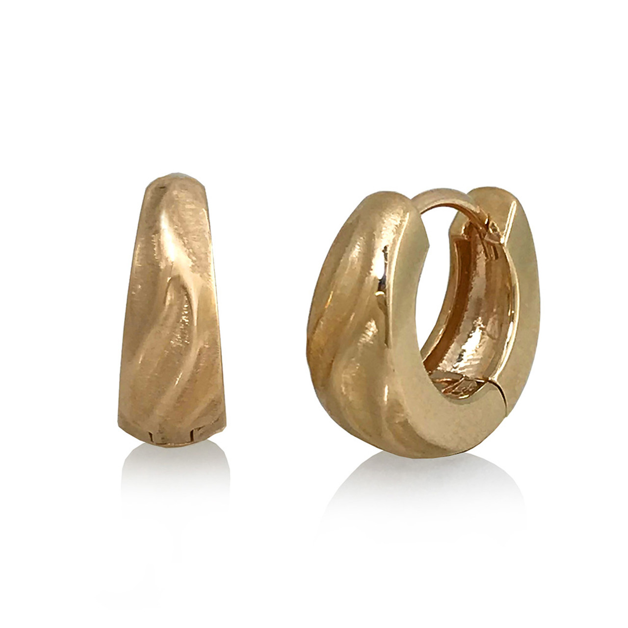 Handmade Solid 14k Gold Hoop Earrings