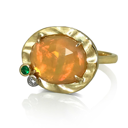 Dreamy Dawn Ring | Gold, Ethiopian Opal| Handmade Fine Jewelry by K.MITA