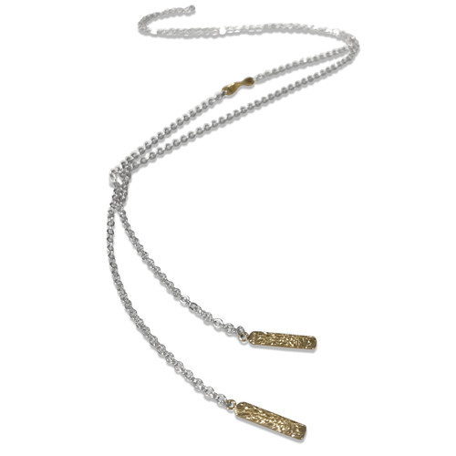 Mai Lariat Necklace | Gold and Silver | Handmade Fine Jewelry by K.MITA