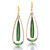 Green Tear Drop Earrings | Gold, Green Tourmaline and Green Garnet | Modern Fine Jewelry by K.MITA 