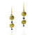 Double Disk Earrings by K. Mita, Textured Gold Earrings 