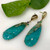 K.Mita's Lagos Earrings | Green-blue Amazonite | Handmade Fine Jewelry