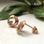 Open Pebble Studs | 14K Rose Gold with Diamonds | Handmade Fine Jewelry by Keiko Mita