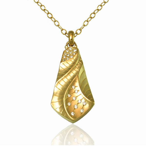 Kite Pendant | Gold and Diamonds | Fine Art Jewelry by K.MITA