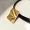 Dune Square Pendant |  Gold and Diamonds | Fine Art Jewelry by K.MITA