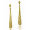 Long Tear Drop Earrings | Gold and Diamonds | Modern Jewelry by K.MITA