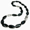 Stone Necklace | Sterling Silver and Stripe Agate | Modern Jewelry by K.MITA