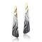 Diamond Ombre Earrings | Gold and Silver, Diamonds | Handmade Fine Jewelry by K.MITA 