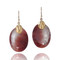 Oval Pebble Earrings, Unique Stone Earrings by K.Mita