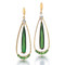Green Tear Drop Earrings | Gold, Green Tourmaline and Green Garnet | Modern Fine Jewelry by K.MITA 