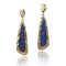 Blue Fire Opal Earrings | Gold, Opal and Diamonds |Fine Art Jewelry by K.MITA