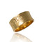 Washi Wide Concaved Ring | Textured Gold | Handmade Fine Jewelry by K.MITA