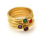 Washi Stackable Rings | Textured Gold and Gemstones | Handmade Fine Jewelry by K.MITA