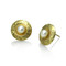 Washi Disk Pearl Studs | Gold and Pearl | Handmade Fine Jewelry by K.MITA