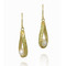 Washi Twisted Loop Earrings by K. Mita, Textured Gold Earrings