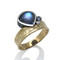 Blue Moon Ring |Gold/Oxidized Sterling Silver, Moonstone |  Modern Fine Jewelry by K.MITA